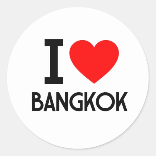 I Love Bangkok Classic Round Sticker