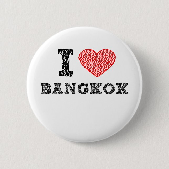 I Love Bangkok Pinback Button (Front)