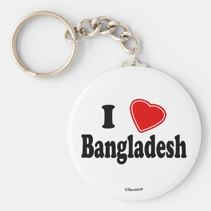 I Love Bangladesh Keychain