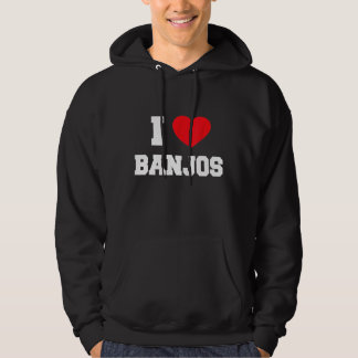 I Love Banjos Hoodie