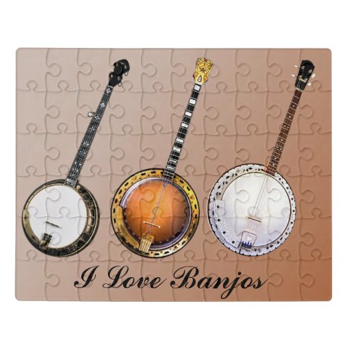 I LOVE BANJOS JIGSAW PUZZLE Zazzle