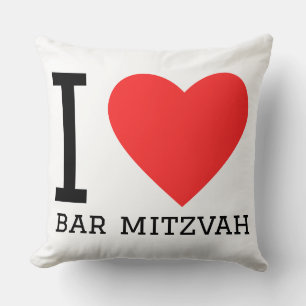 I love bar mitzvah throw pillow