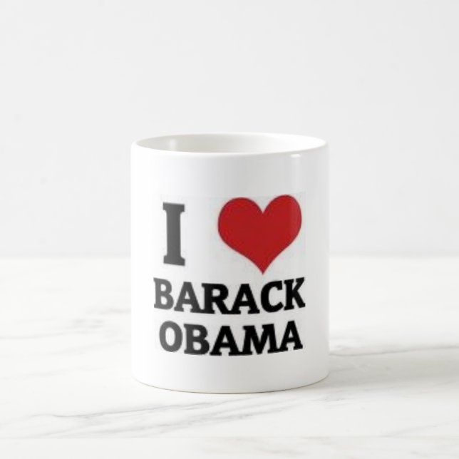 I Love Barack Obama Coffee Mug (Center)