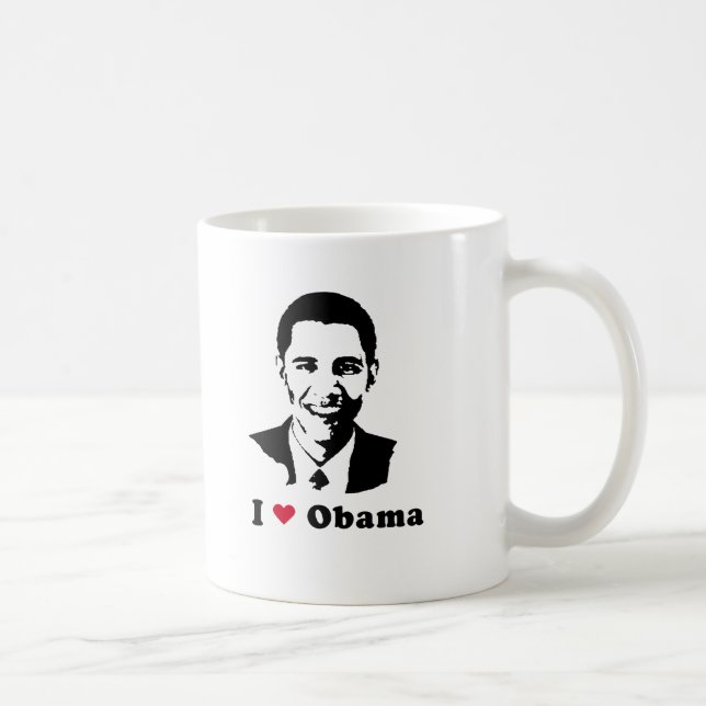 I Love Barack Obama Coffee Mug (Right)
