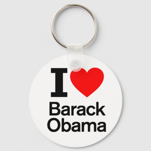 I Love Barack Obama Keychain