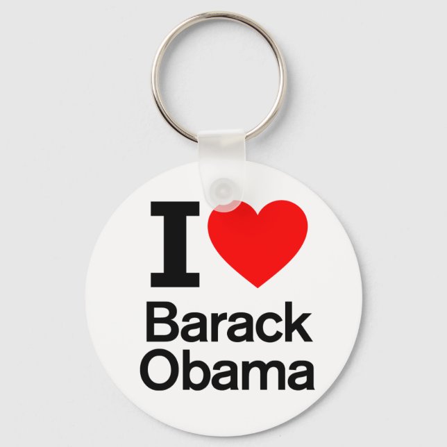 I Love Barack Obama Keychain (Front)