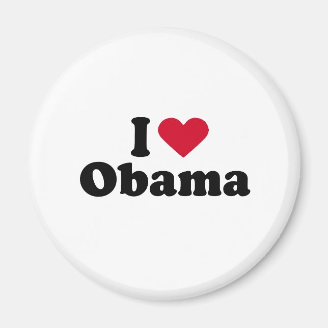 I Love Barack Obama Magnet (Front)