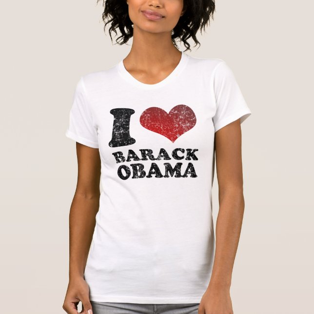 I love Barack Obama t shirt (Front)