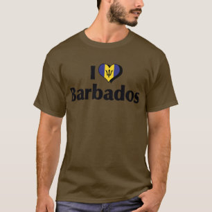 I Love Barbados Flag T-Shirt