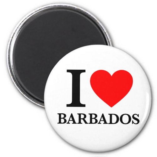 I Love Barbados Magnet