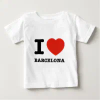 Beschrijvend hart Mechanica I Love Barcelona Baby T-Shirt | Zazzle