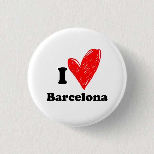 I love Barcelona Button (Front)