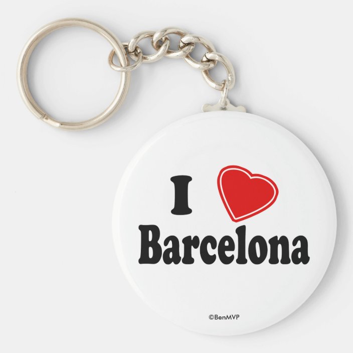 I Love Barcelona Keychain