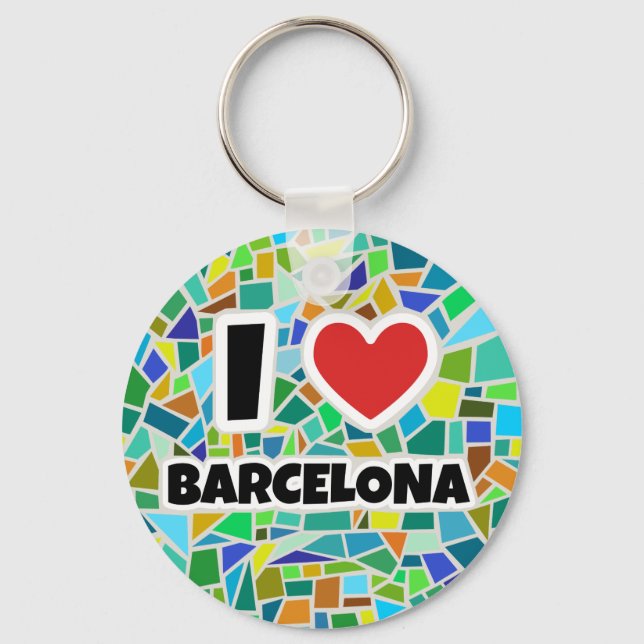 I love Barcelona Keychain (Front)