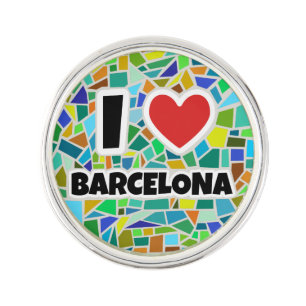 I love Barcelona Lapel Pin