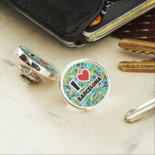 I love Barcelona Lapel Pin
