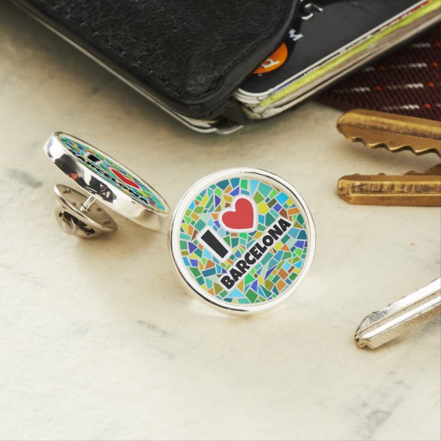 I love Barcelona Lapel Pin (In Situ)