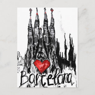 I love Barcelona Postcard