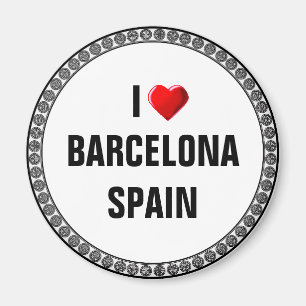 I LOVE BARCELONA, SPAIN MAGNET