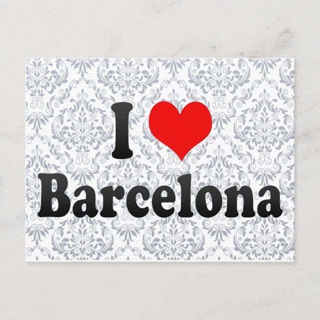 I Love Barcelona, Spain Postcard (Front)