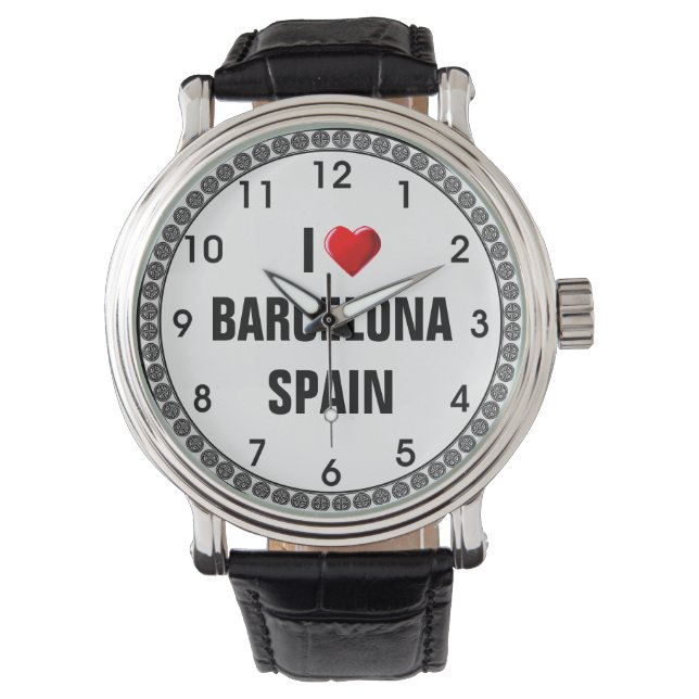 I LOVE BARCELONA, SPAIN WATCH (Front)