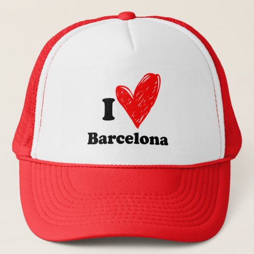 I love Barcelona Trucker Hat