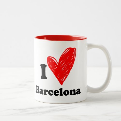 I love Barcelona Two_Tone Coffee Mug