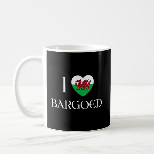 I Love Bargoed Wales Flag Heart Dragon Welsh  Coffee Mug