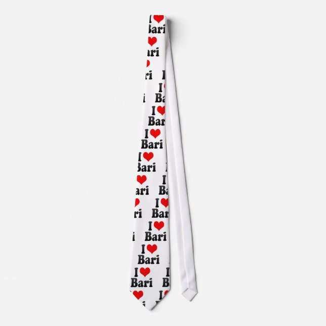 I Love Bari, Italy Neck Tie (Front)