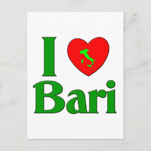 I Love Bari Italy Postcard
