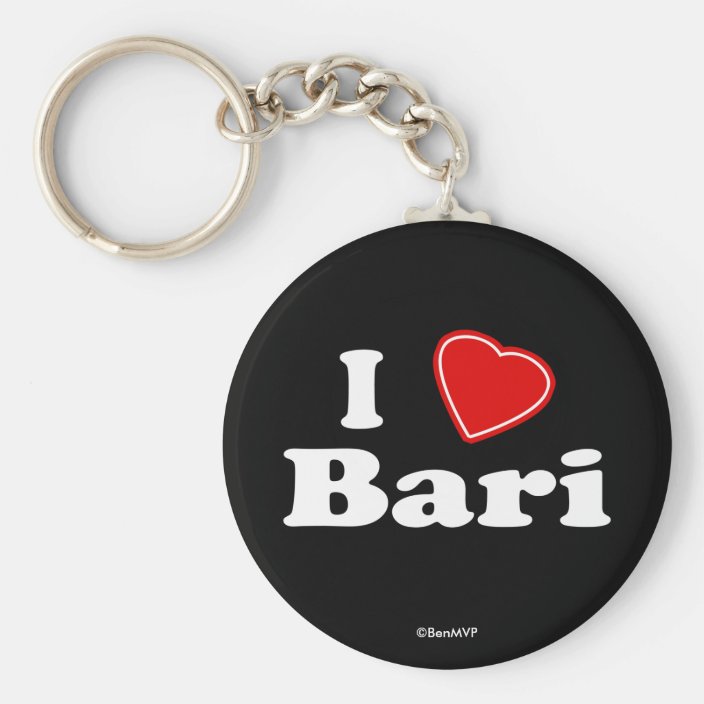 I Love Bari Key Chain