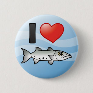 I Love Barracuda Button