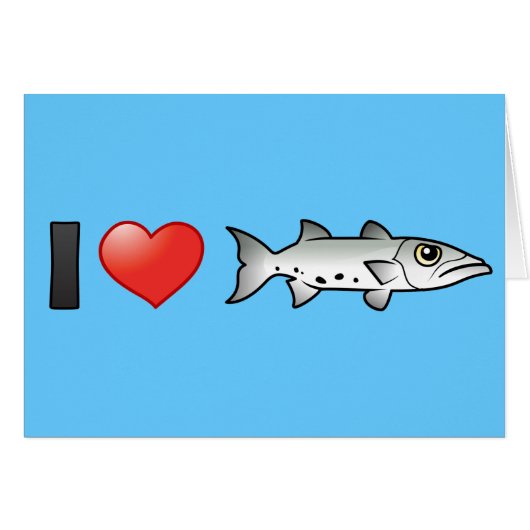 I Love Barracuda Cards (Front Horizontal)