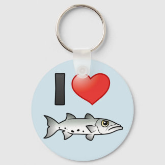 I Love Barracuda Keychain