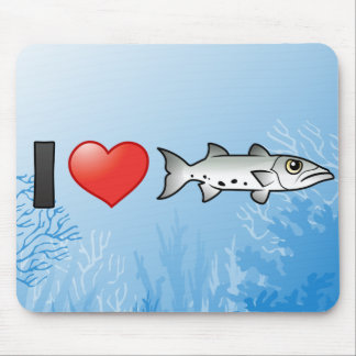I Love Barracuda Mouse Pad