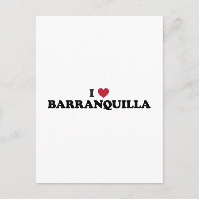 I Love Barranquilla Colombia Postcard (Front)