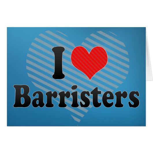 I Love Barristers Cards (Front Horizontal)