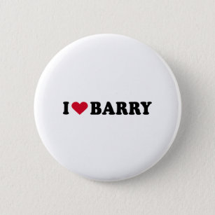 I LOVE BARRY PINBACK BUTTON