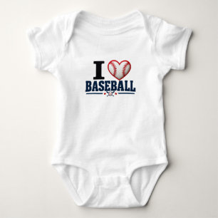 I Love Baseball Baby & Little Slugger Design Bodysuit