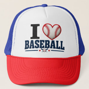 I Love Baseball Cap Baseball Fan Game Day Hat