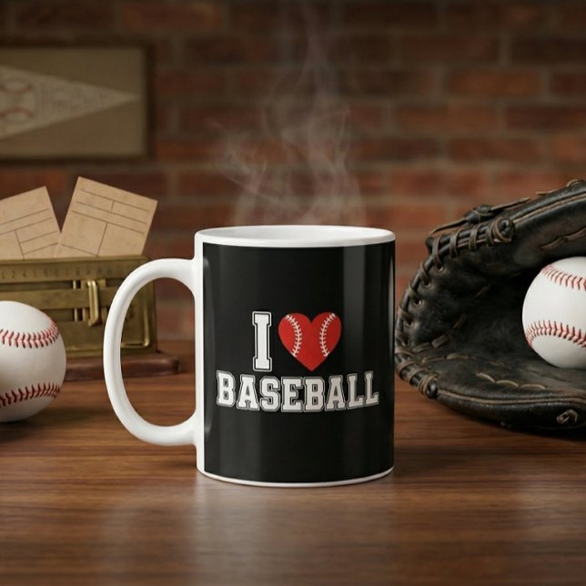 I Love Baseball Coffee Mug (I Love Baseball Mug)