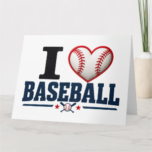 I Love Baseball Father’s Day Postcard Baseball D