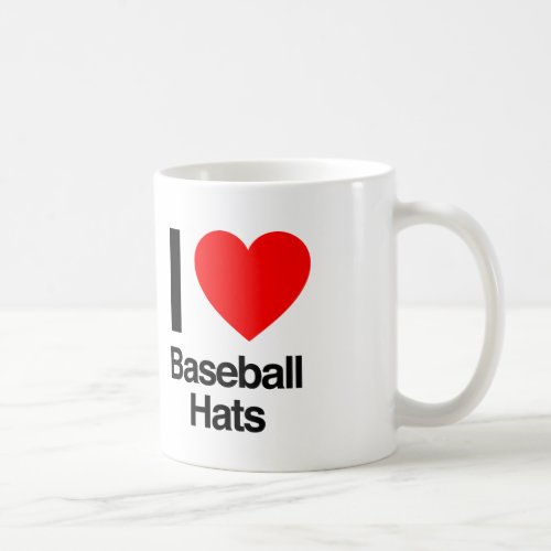 i love baseball hats coffee mug