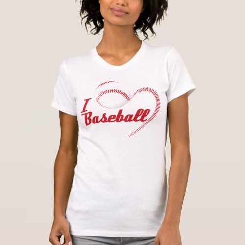 I Love Baseball Heart T_Shirt