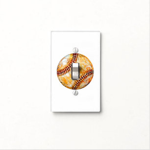 I love Baseball Light Switch Cover