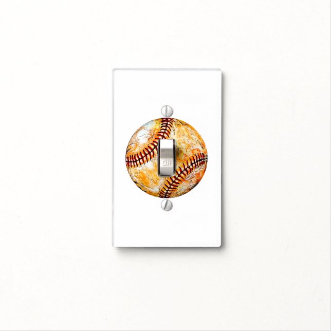 I love Baseball Light Switch Cover (In Situ)
