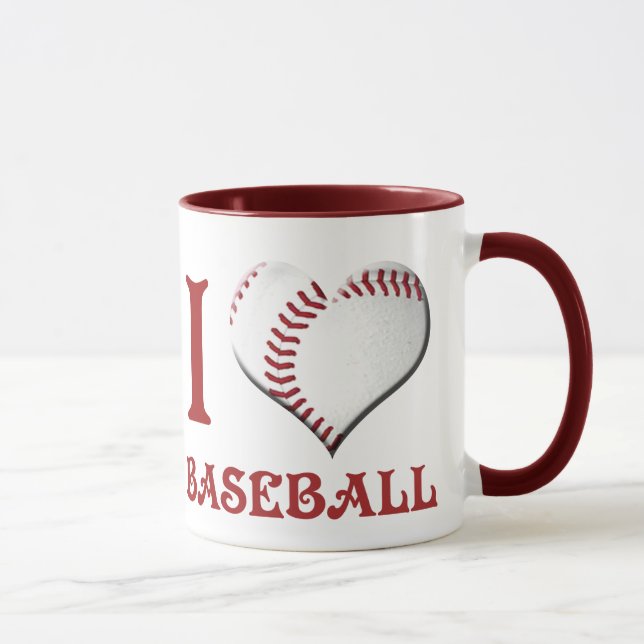 I Love Baseball Mug (Right)