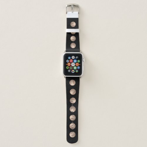 I Love Baseball Pattern of Balls Apple Watch Band