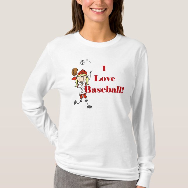 I Love Baseball T-Shirt (Front)