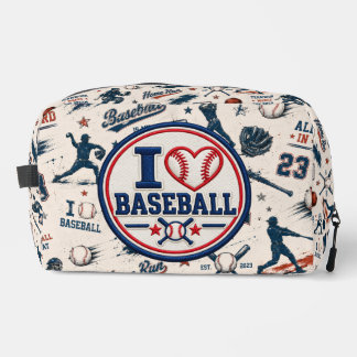 I Love Baseball Vintage American Sports Design Dopp Kit